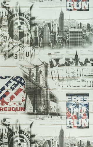 New York feketén fehéren tapéta (51170809)