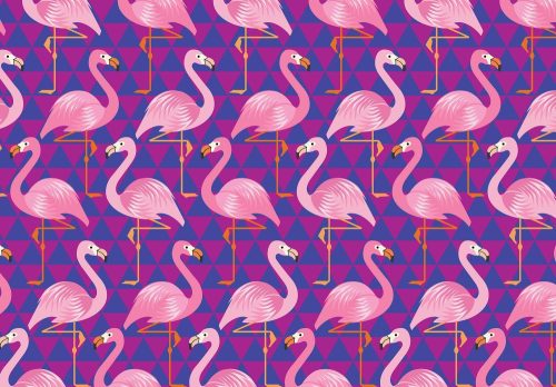 Flamingók poszter, fotótapéta Vlies (152,5 x 104 cm)