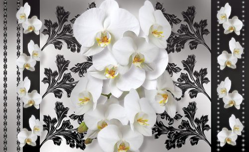 Virág minta poszter, fotótapéta Vlies (152,5 x 104 cm)