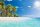 Pálmafás tengerpart poszter, fotótapéta Vlies (152,5 x 104 cm)