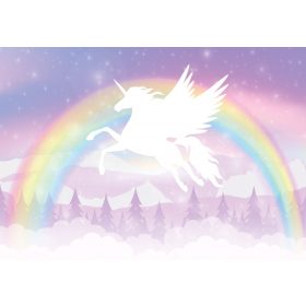 Unikornis poszter, fotótapéta, Vlies (416 x 254 cm)