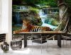 Tigris a vízesésnél poszter, fotótapéta, Vlies (416 x 290 cm)