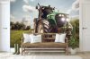 Zöld traktor poszter, fotótapéta Vlies (312 x 219 cm)