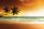 Benyúló pálmafák a tengerparti naplementében poszter, fotótapéta Vlies (152,5 x 104 cm)