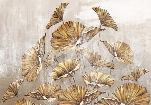 Arany levelek poszter, fotótapéta Vlies (152,5 x 104 cm)