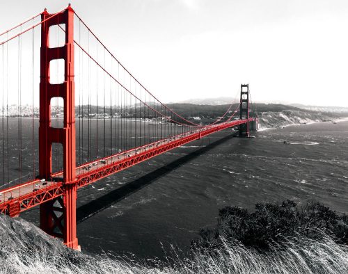 Golden Gate Bridge poszter, fotótapéta Vlies (208 x 146 cm)