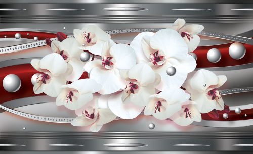 Orchidea poszter, fotótapéta Vlies (254 x 184 cm)