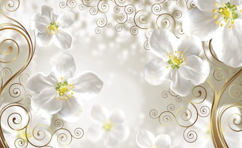 Virágok poszter, fotótapéta, Vlies (416 x 254 cm)