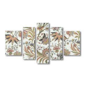 Vászonkép, 5 darabos, Virág mintás 170x100 cm méretben Vászonkép, 5 darabos, Virág mintás 170x100 cm méretben