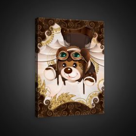 Vászonkép, Steampunk medve, 80x60 cm méretben Vászonkép, Steampunk medve, 80x60 cm méretben