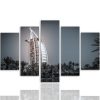 Vászonkép 5 rész, Modern szálloda Dubajban - 200x100 cm