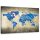 Vászonkép, Kék világtérkép - 100x70 cm