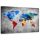 Vászonkép, Festett világtérkép betonon - 60x40 cm