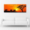 Canvas print, African savannah panorama - 90x30 cm