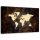 Vászonkép, Barna világtérkép - 90x60 cm