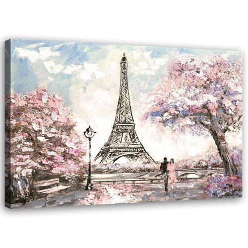Vászonkép, Eiffel-torony Párizs festett - 120x80 cm