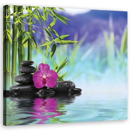 Vászonkép, Zen kövek a vízben Zen - 50x50 cm