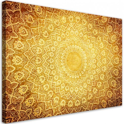 Vászonkép, Arany mandala absztrakció - 90x60 cm