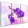 Canvas print 3 parts, Violet orchid flower - 90x60 cm