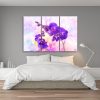 Canvas print 3 parts, Violet orchid flower - 90x60 cm