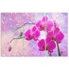 Canvas print 3 parts, Orchid flower abstract - 60x40 cm