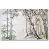 Vászonkép, Szürke fák erdő festett - 100x70 cm