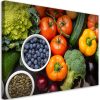 Vászonkép, Friss zöldségek és gyümölcsök - 90x60 cm
