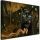 Vászonkép, Fekete macska arany absztrakció - 60x40 cm