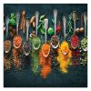 Vászonkép, Gyógynövények fűszerek a konyhába - 30x30 cm