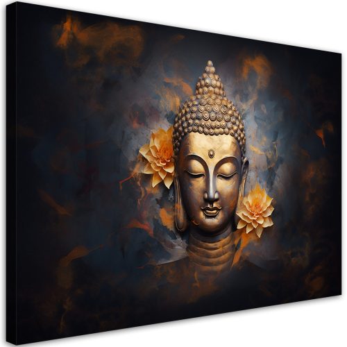 Vászonkép, Arany Buddha absztrakt - 90x60 cm
