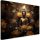 Canvas print, Golden Buddha and lotus flowers - 90x60 cm