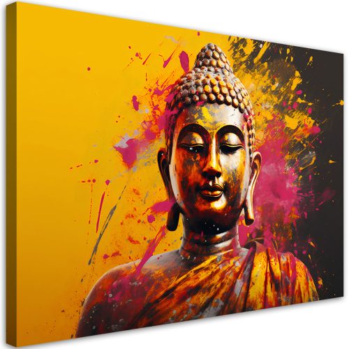Vászonkép, Buddha absztrakt háttéren, Buddha absztrakt háttéren - 100x70 cm