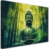 Vászonkép, Buddha és zen bambuszok - 120x80 cm