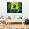 Vászonkép, Buddha és zen bambuszok - 90x60 cm