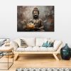 Canvas print, Meditating Buddha abstract - 120x80 cm