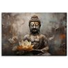 Canvas print, Meditating Buddha abstract - 60x40 cm