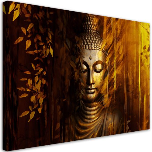 Canvas print, Golden Buddha - 100x70 cm