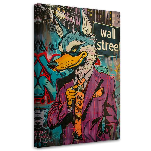 Vászonkép, A Wall Street farkasa AI - 40x60 cm