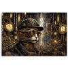 Vászonkép, Fantasztikus macska steampunk stílusban - 120x80 cm