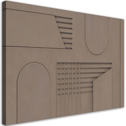 Vászonkép, Barna Relief 3D - 90x60 cm