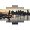 Vászonkép 5 rész, Brooklyn híd New Yorkban - 100x70 cm