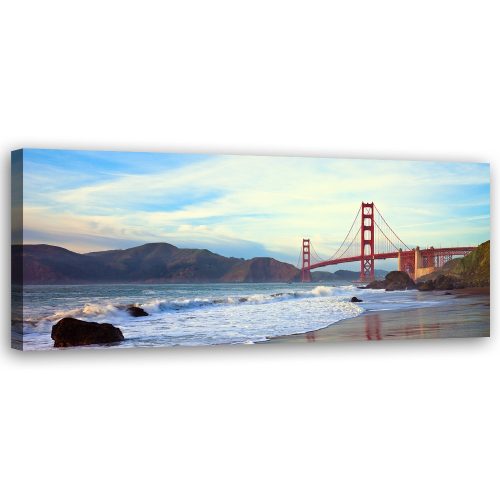Vászonkép, Golden Gate híd - 120x40 cm