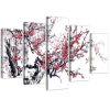 Vászonkép 5 rész, Japán cseresznyefa - 150x100 cm