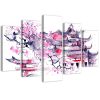 Canvas print 5 parts, Japanese landscape - 150x100 cm