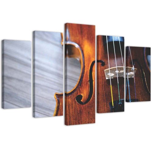 Canvas print 5 parts, Violin - 150x100 cm