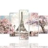 5 részes Vászonkép, Tavasz Párizsban, Vászonkép 5 részes, Tavasz Párizsban - 150x100 cm