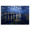 Vászonkép, V. van Gogh festményének reprodukciója - Csillagos éjszaka a Rhône felett - 100x70 cm