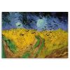 Vászonkép, Búzamező hollókkal - V. van Gogh Reprodukció - 90x60 cm