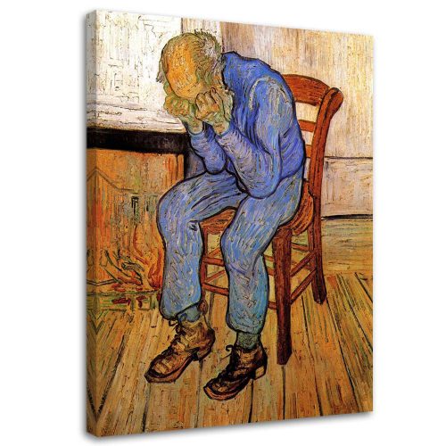 Vászonkép, Szomorú öregember - V. van Gogh sokszorosítása - 40x60 cm