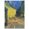 Vászonkép, Egy kávézó terasza éjszaka - V. van Gogh reprodukciója - 60x90 cm
